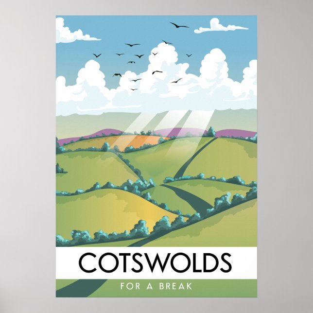Poster Cotswolds pour une pause. (Devant)