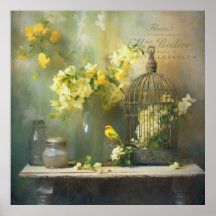 Cottage Français Fleurs Jaunes