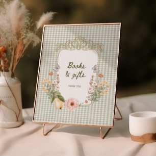 Poster Cottage Poire Baby shower Livres et Cadeaux