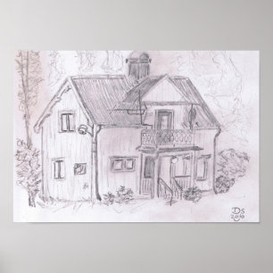 Poster Cottage suédois