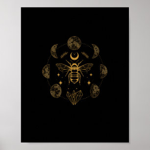 Poster Cottagecore Abeille Mystique Magique Goblincore Lu