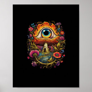 Poster Cottagecore Aesthetic Mushroom Goblincore Simple S