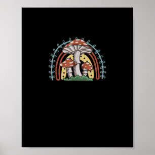 Poster Cottagecore Champignon Goblincore Mycologie Nature
