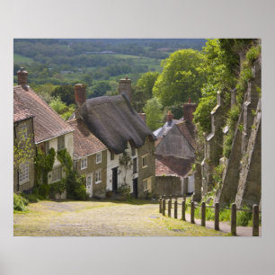 Poster Cottages à Gold Hill, Shaftesbury, Dorset,