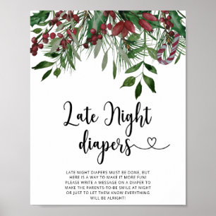 Poster Couche-culotte de nuit Evergreen jeu