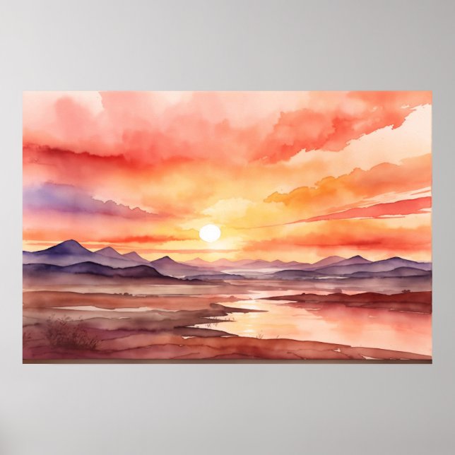 Poster Couche d'aquarelle (Devant)