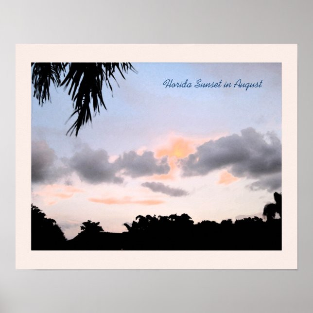 Poster Couché de soleil en Floride en août (Devant)