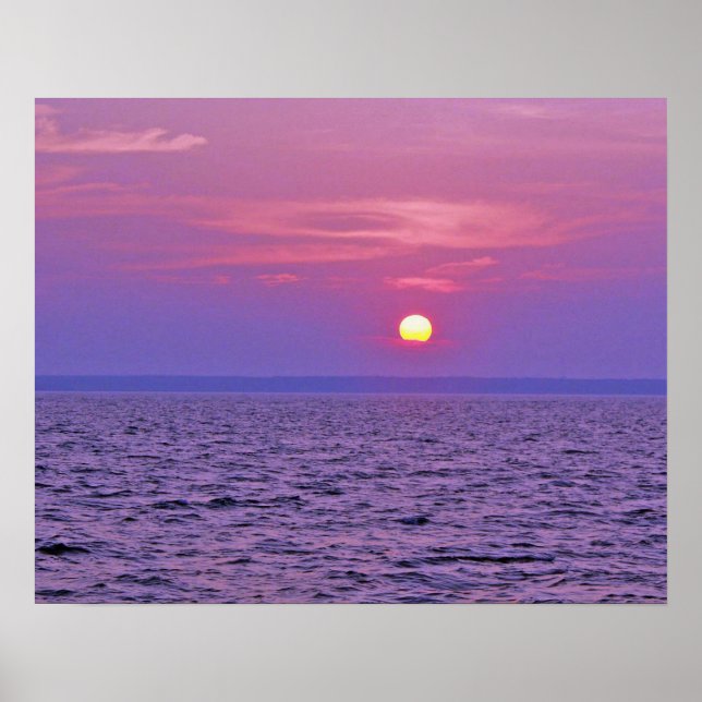 Poster Couche de soleil violet (Devant)