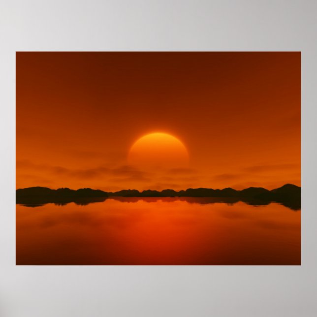 Poster coucher de soleil (Devant)