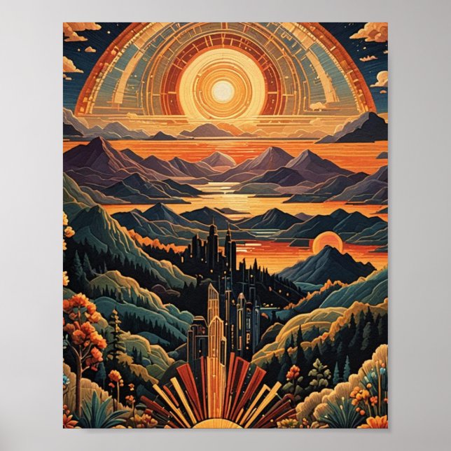 Poster Coucher de soleil  (Devant)