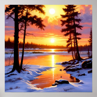 Poster coucher de soleil