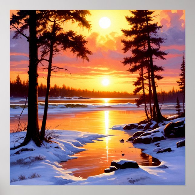 Poster coucher de soleil (Devant)