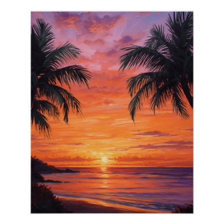 Poster Coucher de soleil
