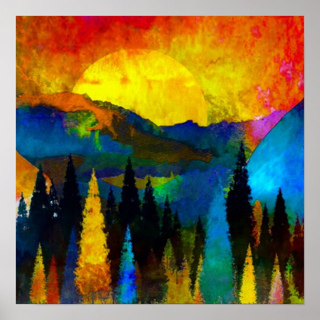 Poster Coucher de soleil (Devant)