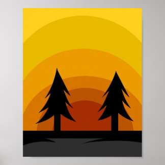 Poster coucher de soleil
