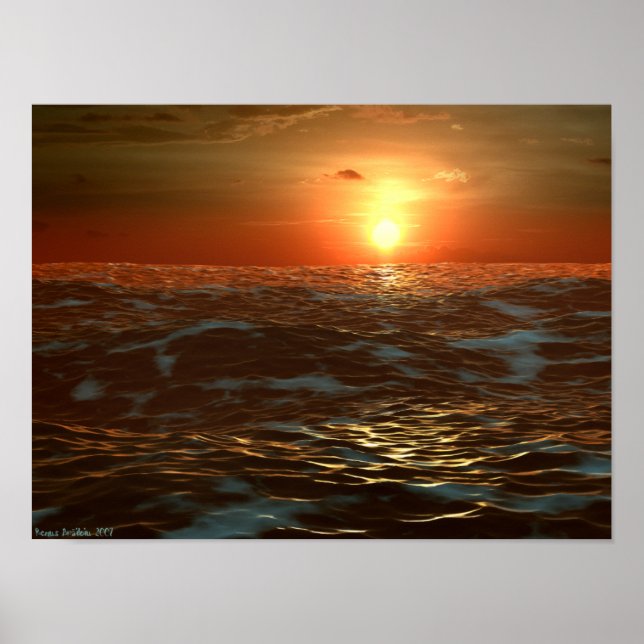 Poster Coucher de soleil (Devant)