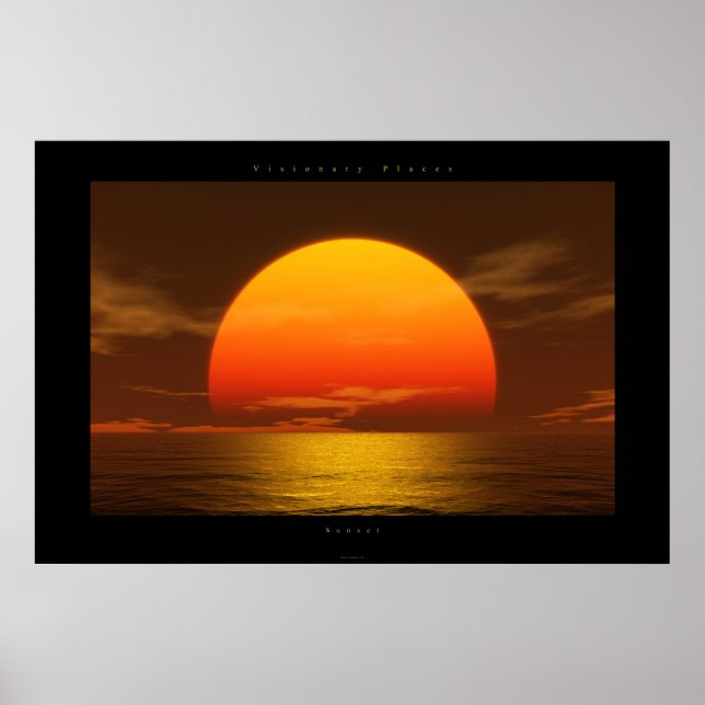 Poster coucher de soleil (Devant)