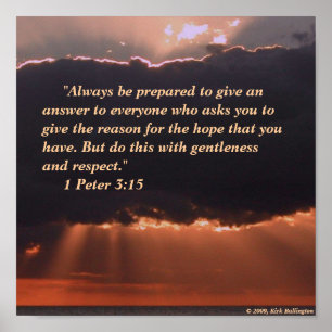 Poster Coucher de soleil — 1 Pierre 3:15