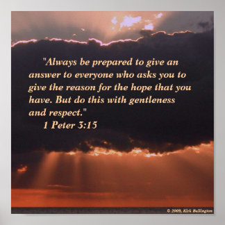 Poster Coucher de soleil — 1 Pierre 3:15