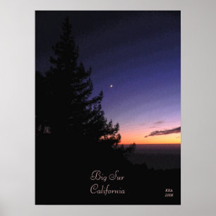 Poster Coucher de soleil à Big Sur par Katiamaria Photos 