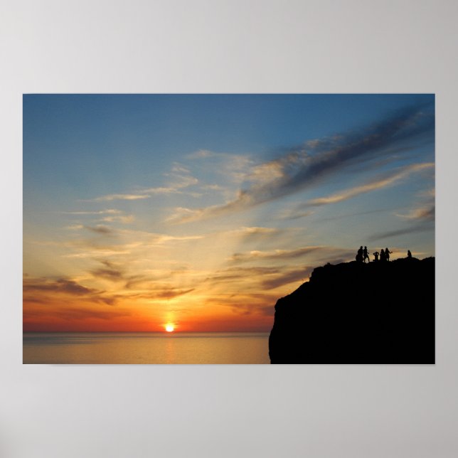 Poster Coucher de soleil à Capo Caccia, Alghero, Sardaign (Devant)