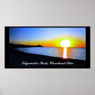 POSTER COUCHER DE SOLEIL À EDGEWATER PARK CLEVELAND OHIO