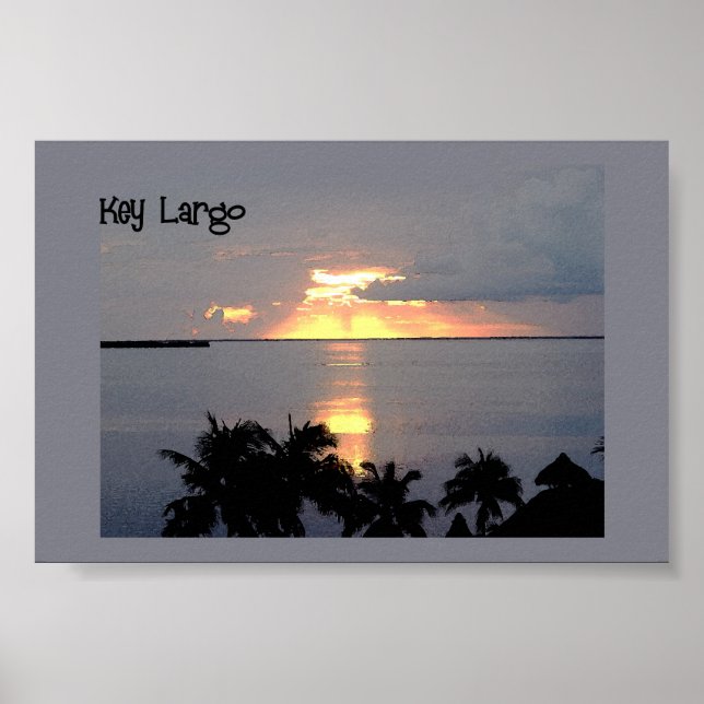 Poster Coucher de soleil à Key Largo (Devant)
