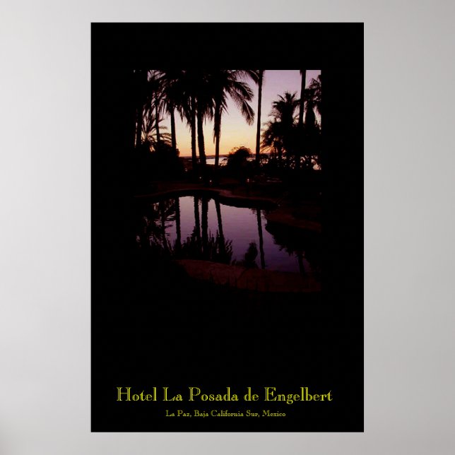 Poster Coucher de soleil à l'Hôtel La Posada de Engelbert (Devant)