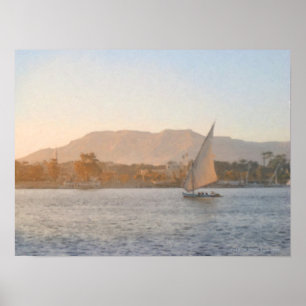 Poster Coucher de soleil à l'impression Luxor