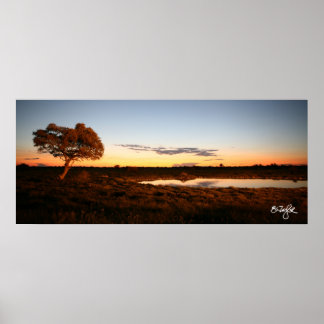 Poster Coucher de soleil à Okakuejo