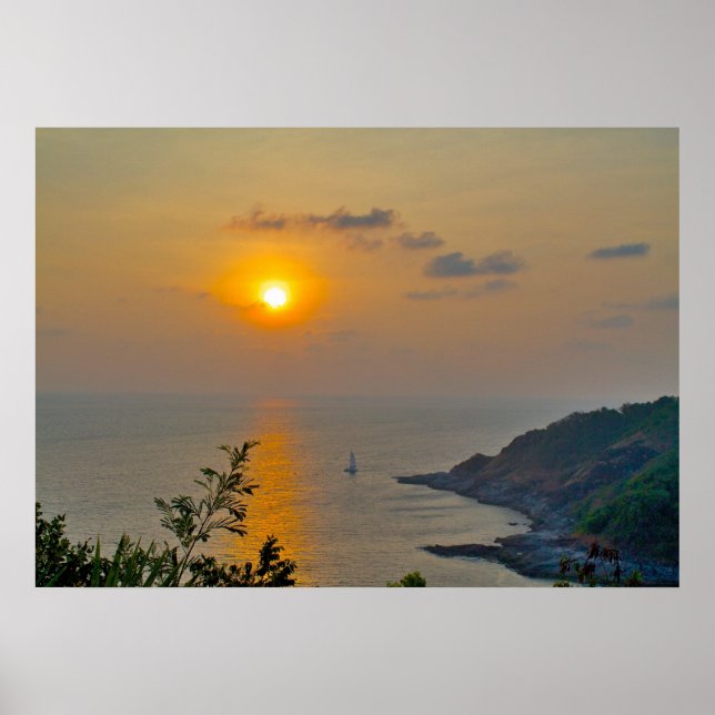 Poster coucher de soleil à Phuket (Devant)