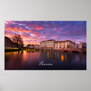 Poster Coucher de soleil à Trévise