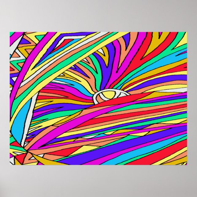 Poster Coucher de soleil Abstrait (Devant)
