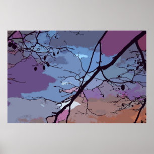 Poster Coucher de soleil Abstrait