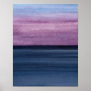 Poster Coucher de soleil Abstrait coloré moderne