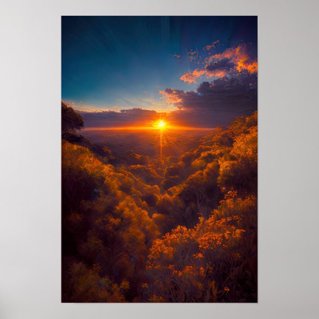 Poster Coucher de soleil africain captivant dans Splendor (Devant)