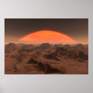 Poster coucher de soleil alien n° 2