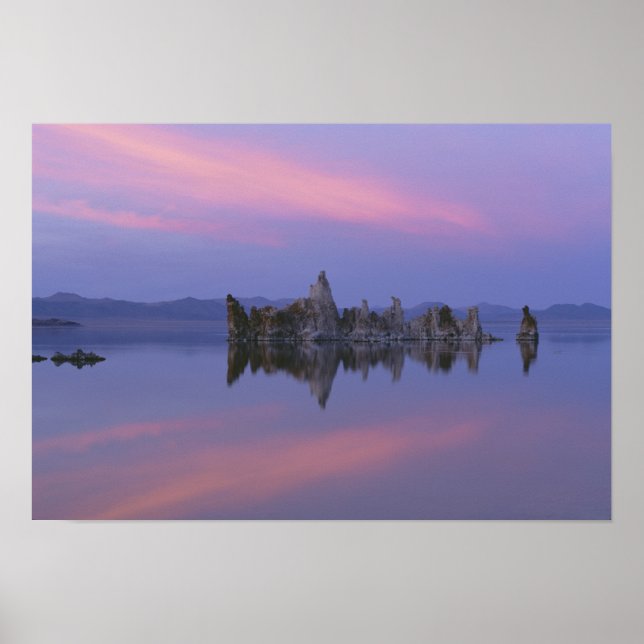 Poster Coucher de soleil au lac Mono, CA. (Devant)