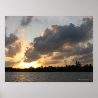 Poster Coucher de soleil aux Bahamas 01