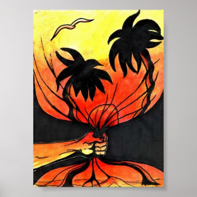 Poster Coucher de soleil capturé (Devant)