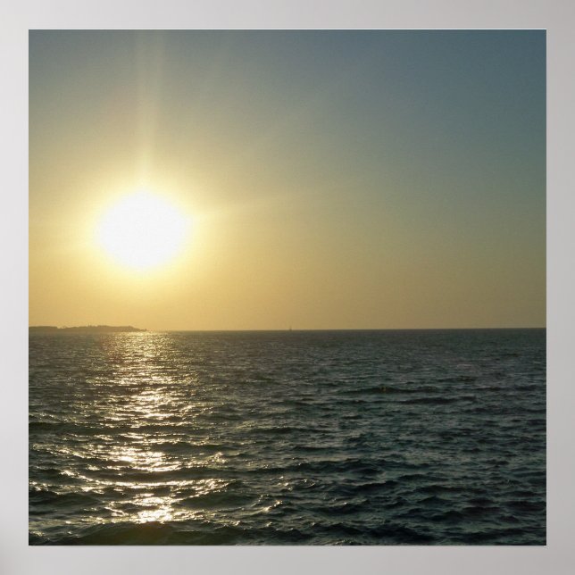 Poster Coucher de soleil chypriote (Devant)