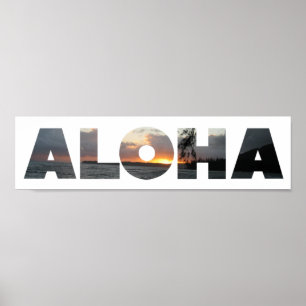 Poster Coucher de soleil d'Aloha