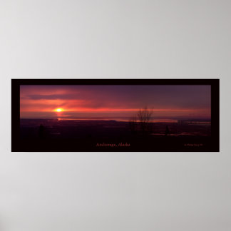 Poster Coucher de soleil d'ancrage