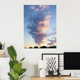 Poster Coucher de soleil dans le New Jersey avec des nuag