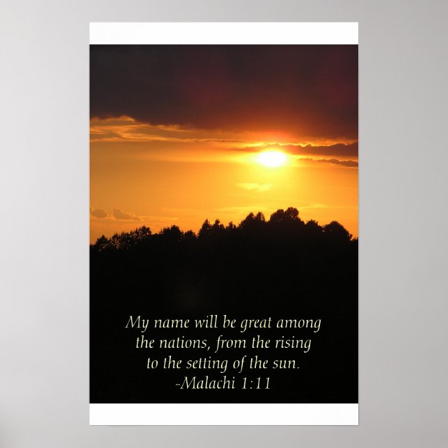 Poster Coucher De Soleil Dans Les contreforts (Devant)