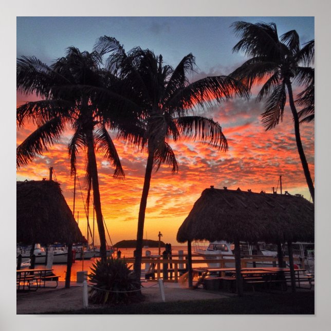 Poster Coucher de soleil dans les Keys de Floride (Devant)