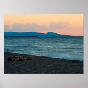 Poster Coucher de soleil dans les montagnes de Porcupine,