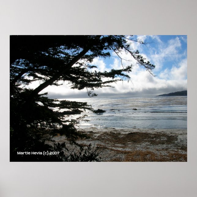 Poster Coucher de soleil d'argent à Carmel (Devant)