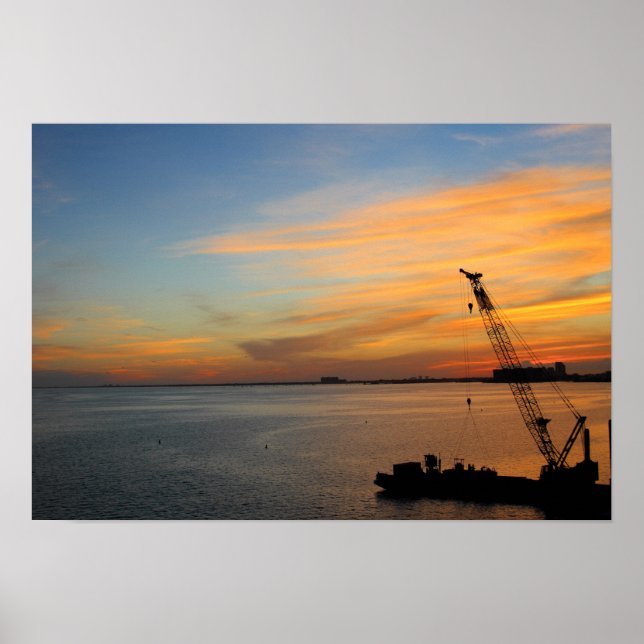 Poster coucher de soleil de Biscayne (Devant)