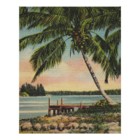 Coucher de soleil de brise tropicale vintage de co